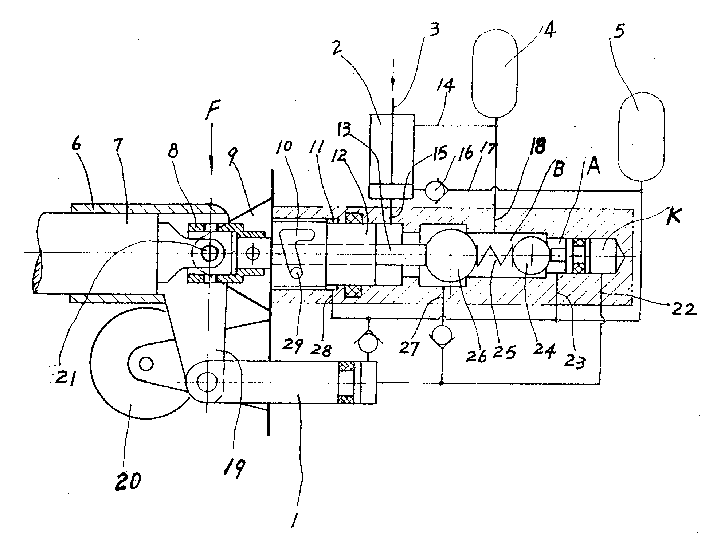 Replicating position arrival hydraulic machine controlling device