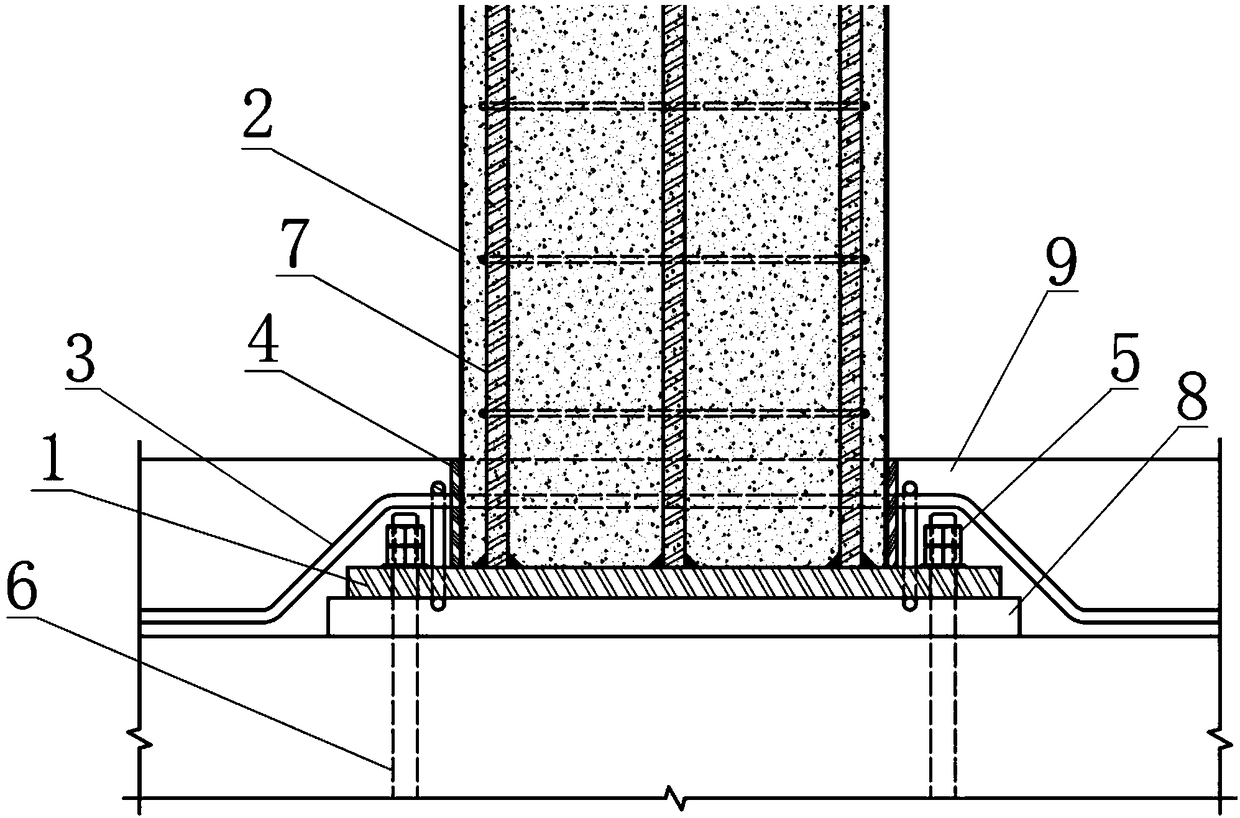 Post-earthquake rapid repair of precast concrete column feet and its construction and maintenance methods