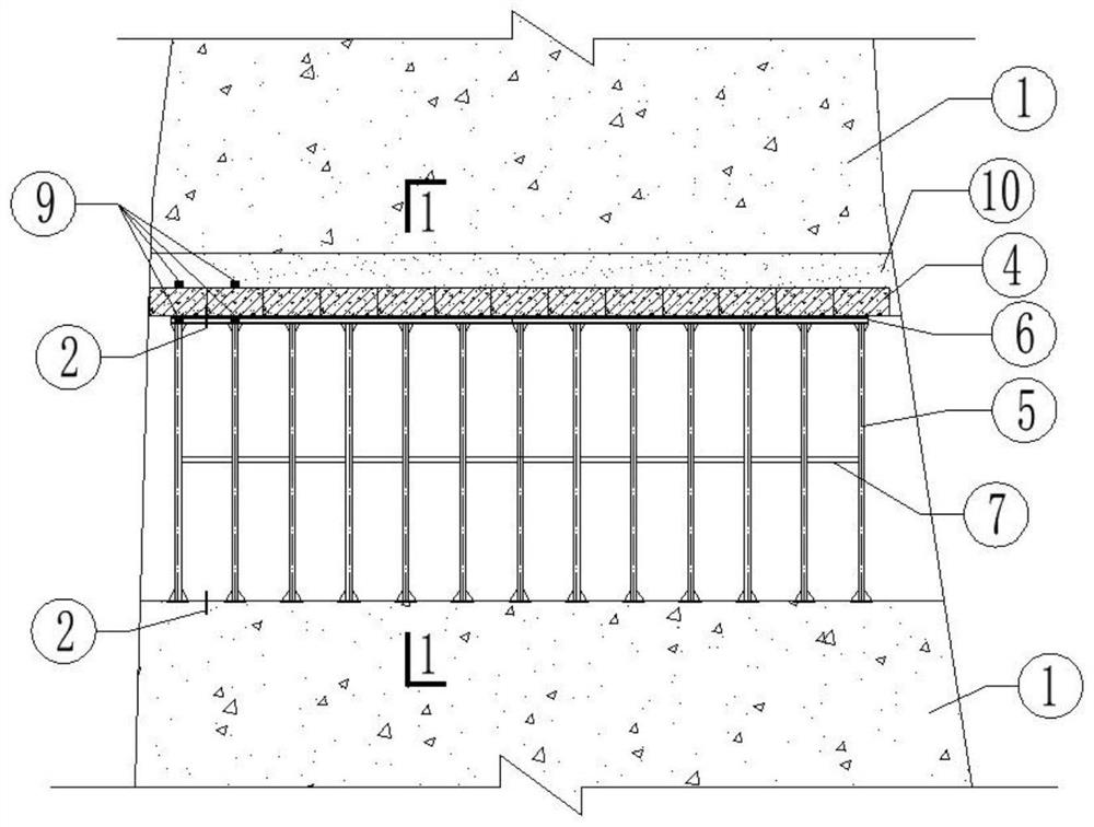 Cross-hole rapid construction method for roller compacted concrete dam