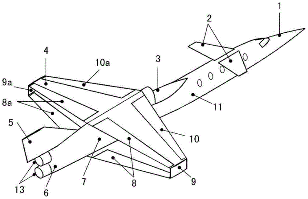 A supersonic vehicle with low resistance and low sonic boom layout