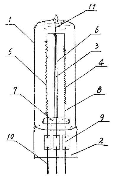 Three-end light-regulating halogen lamp