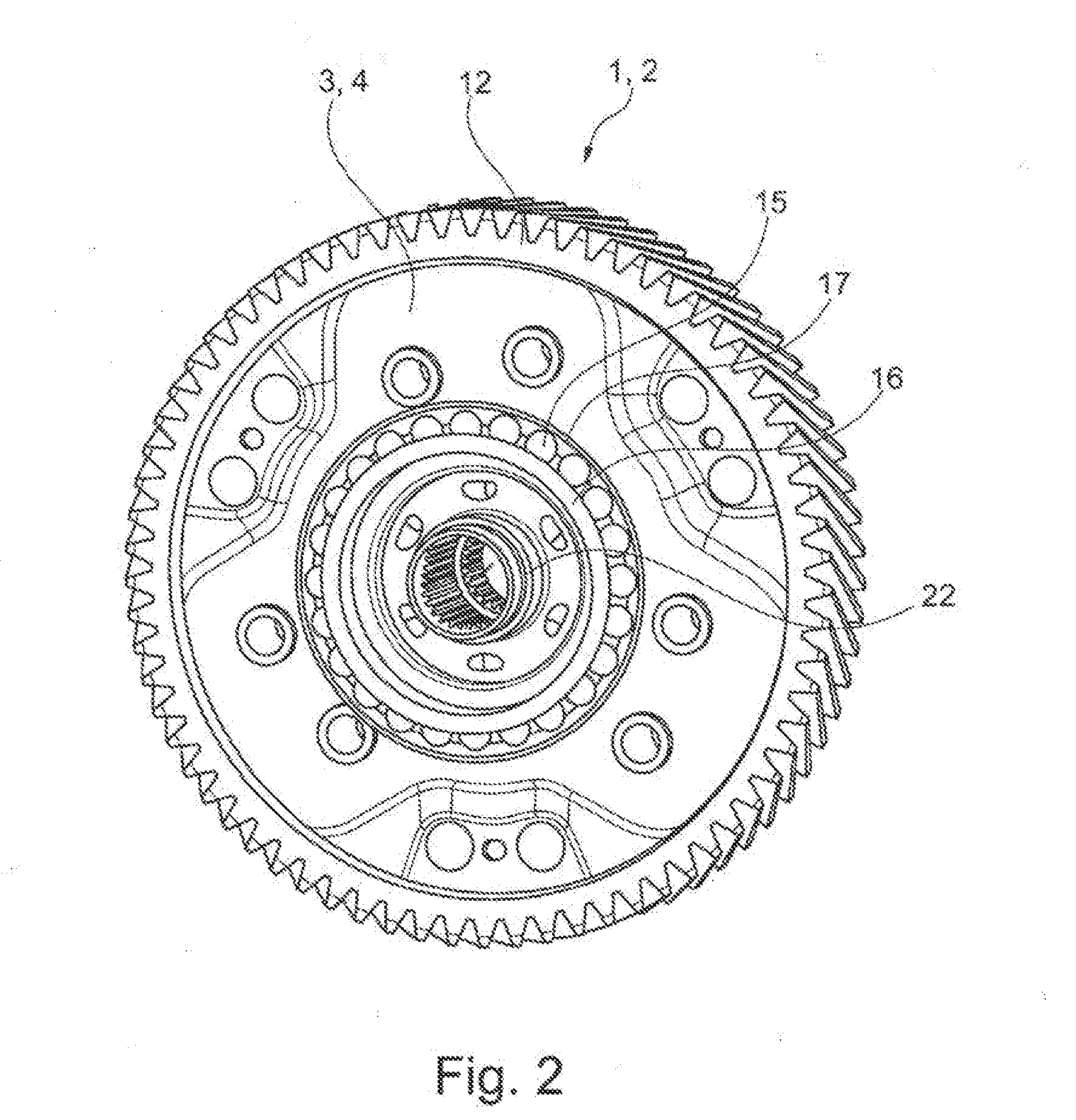 Planetary gear of a differential gear