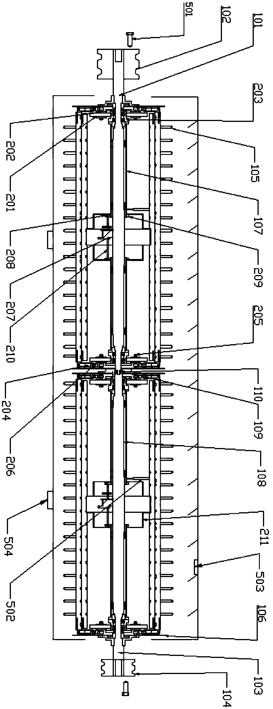 Threshing device, combined harvester equipped with threshing device and control method