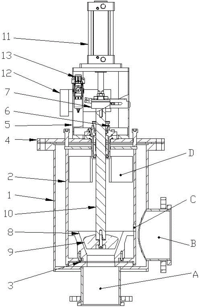Ore pulp flow control and adjustment valve and control method thereof