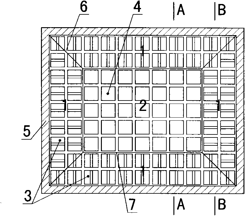 Hollow core slab for combined use of filling rods and filling boxes