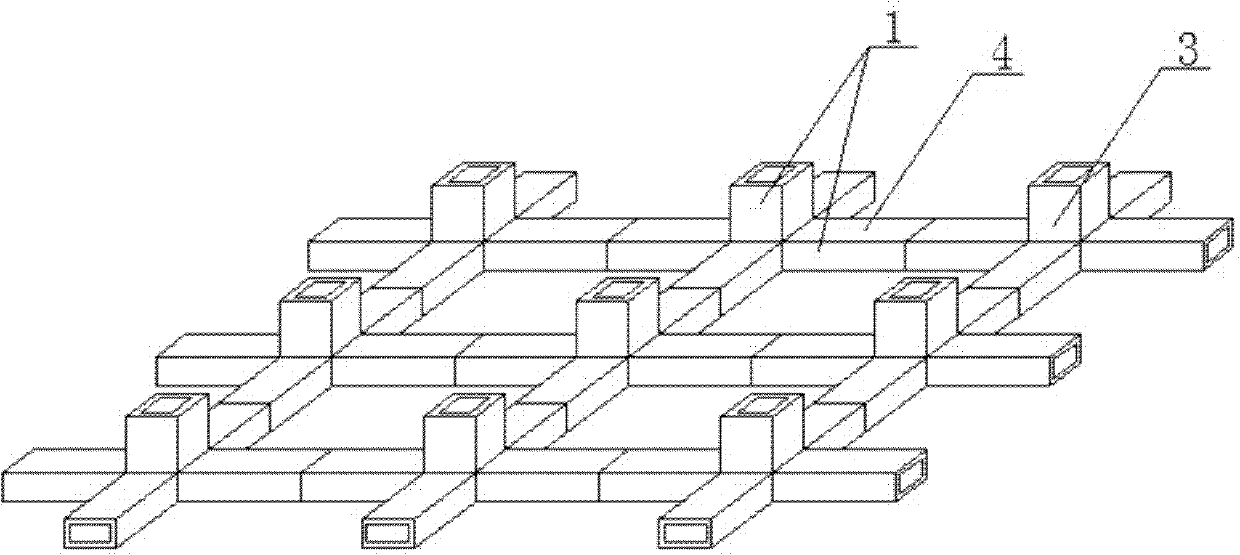 Assembled type hollow grid plate floor system