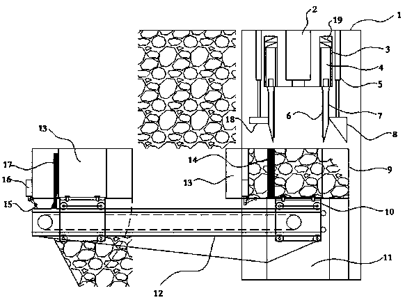 A kind of falling material flow sampling device