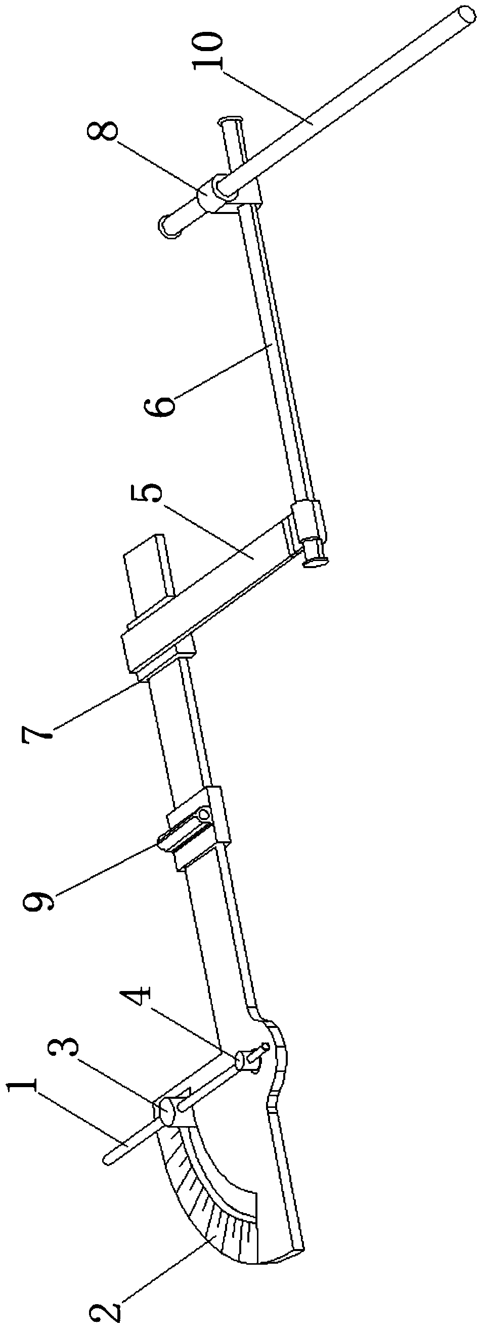 A lateral ventricle frontal horn puncture guiding device