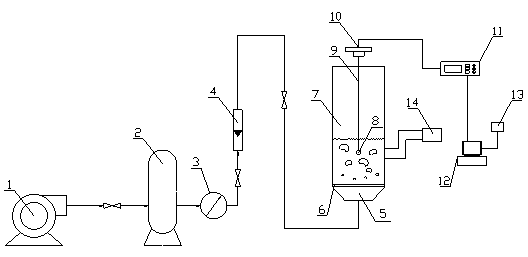 Device and method for measuring stress of coal particle in concentrated phase gas-solid fluidized bed