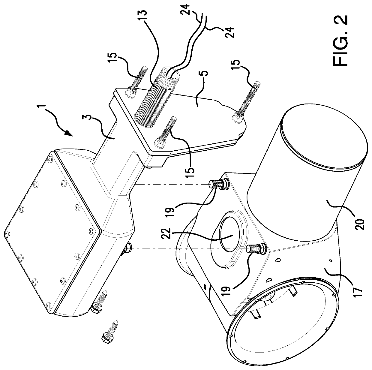 Bracket for mounting a thruster to a boat