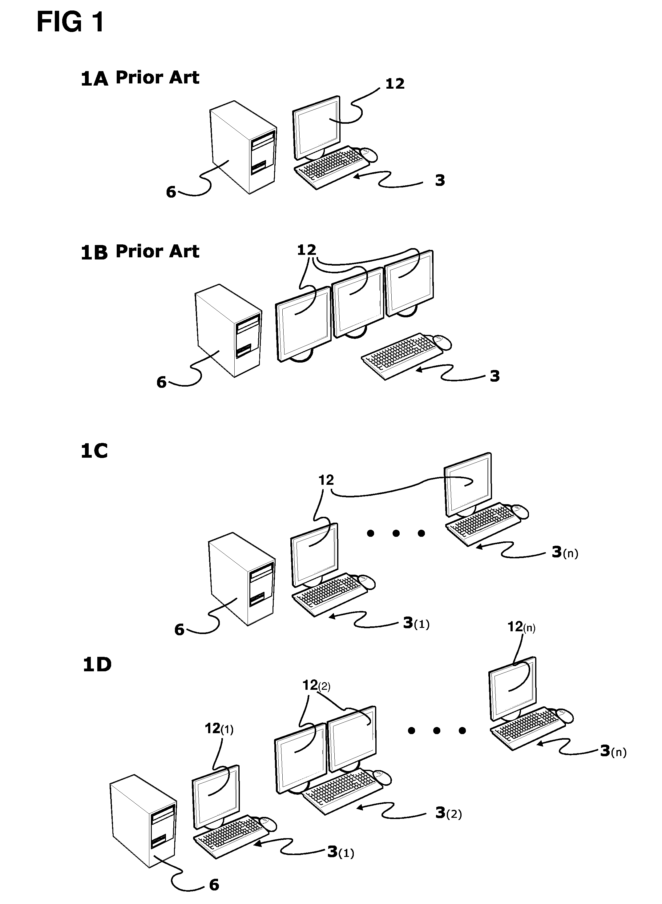 Method of operating multiple input and output devices through a single computer