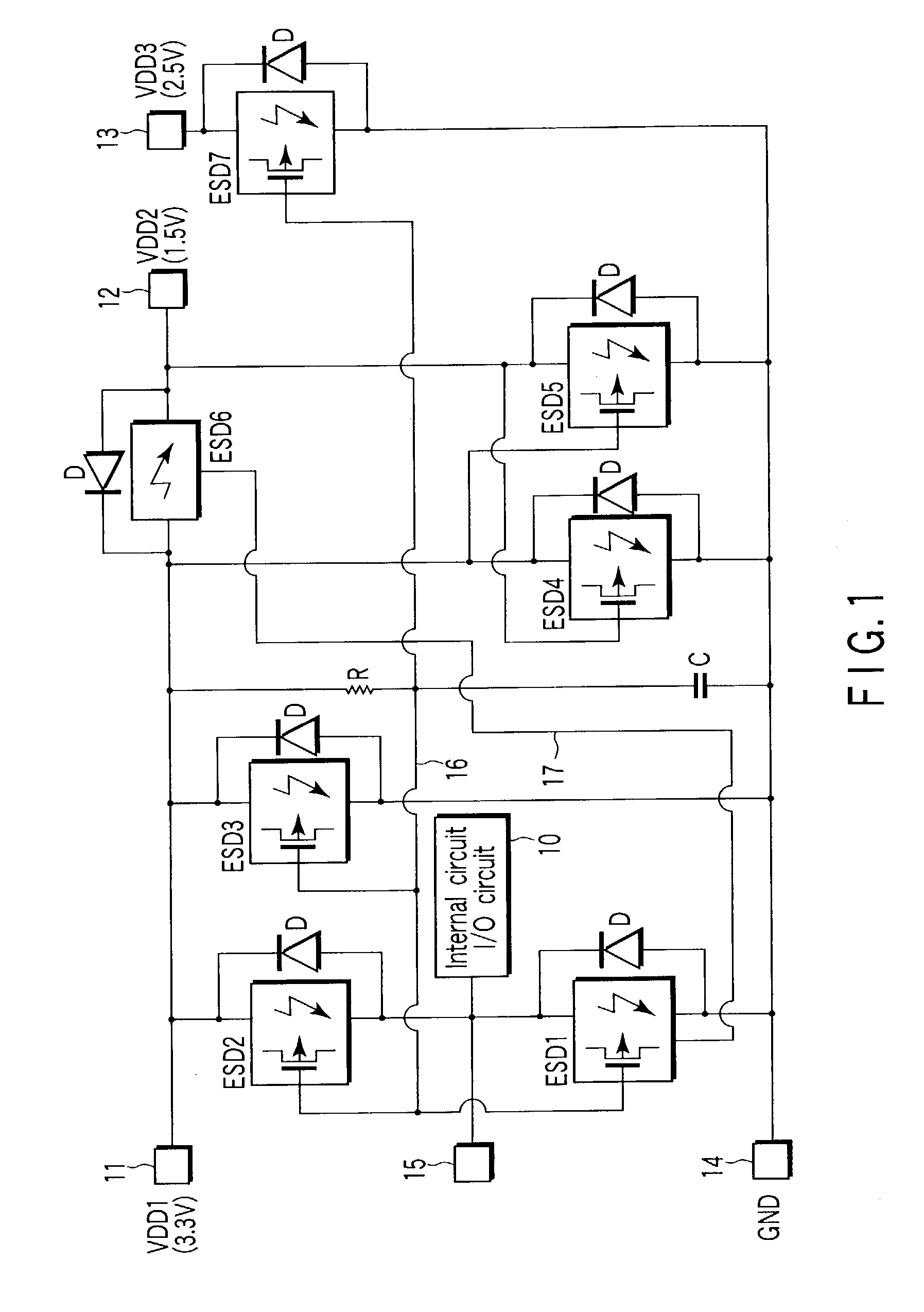 Protection circuit section for semiconductor circuit system