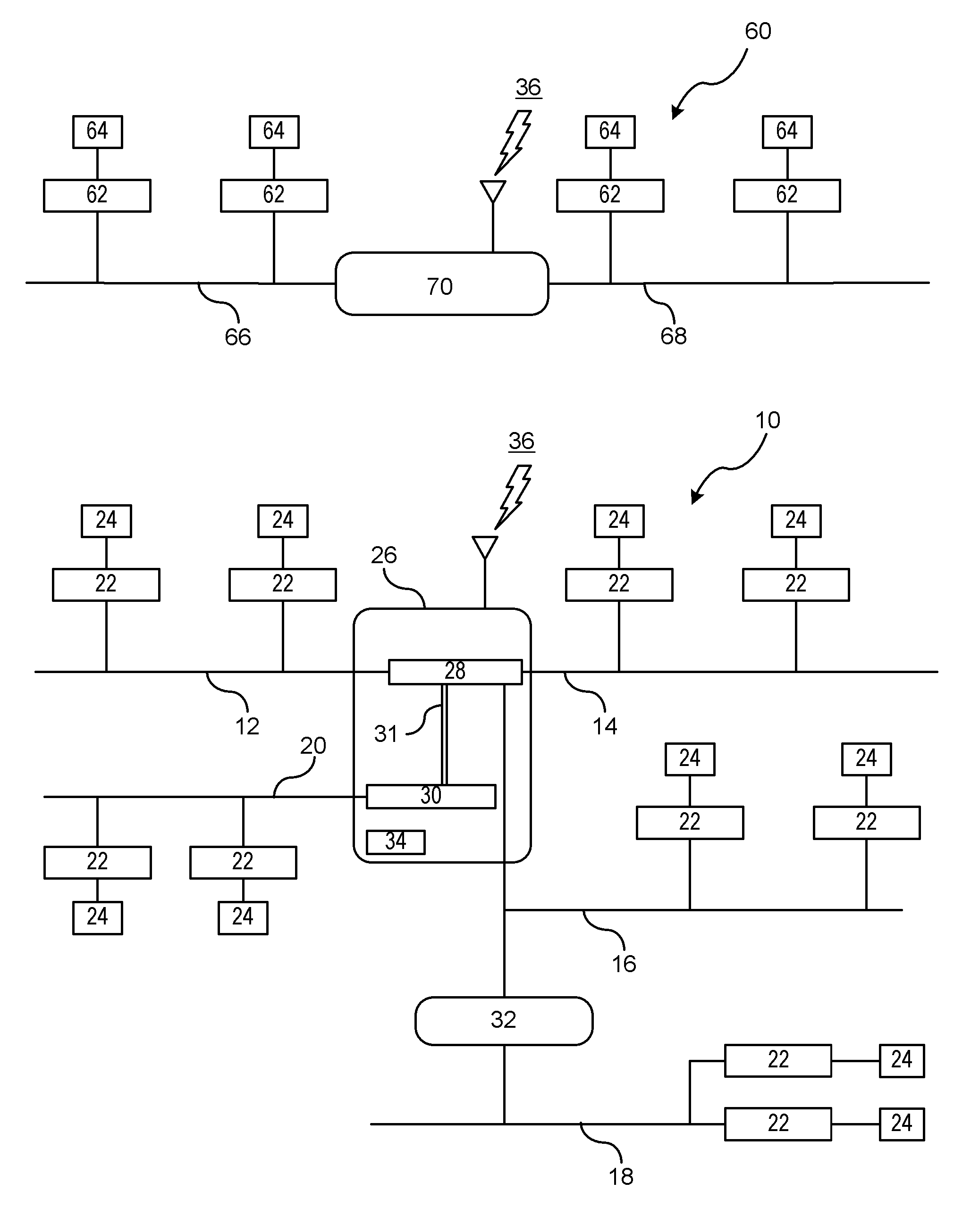 Data sensor coordination using time synchronization in a multi-bus controller area network system