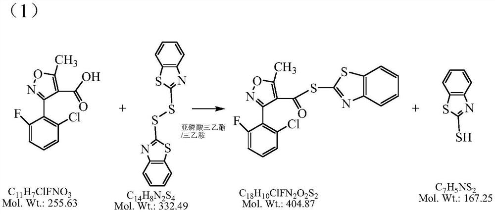 A kind of synthetic method of flucloxacillin sodium