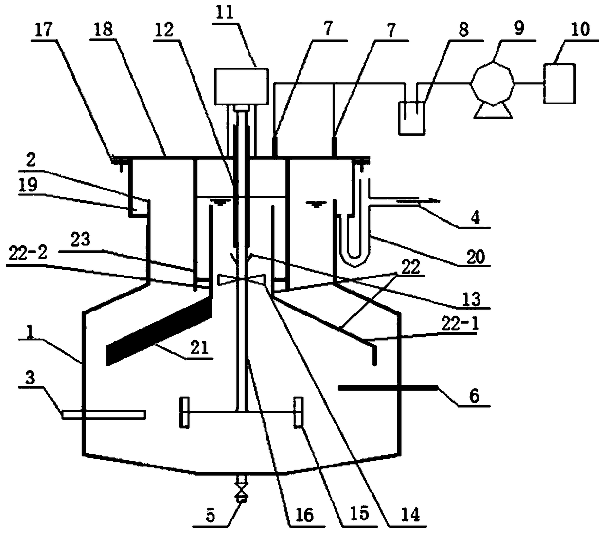 Sludge circulation type high-efficiency hydrolysis reaction device