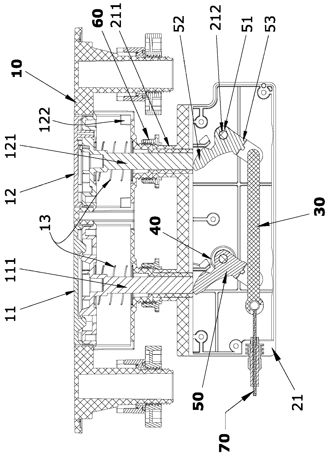 Drive-by-wire mechanism of double-gear water drainage valve