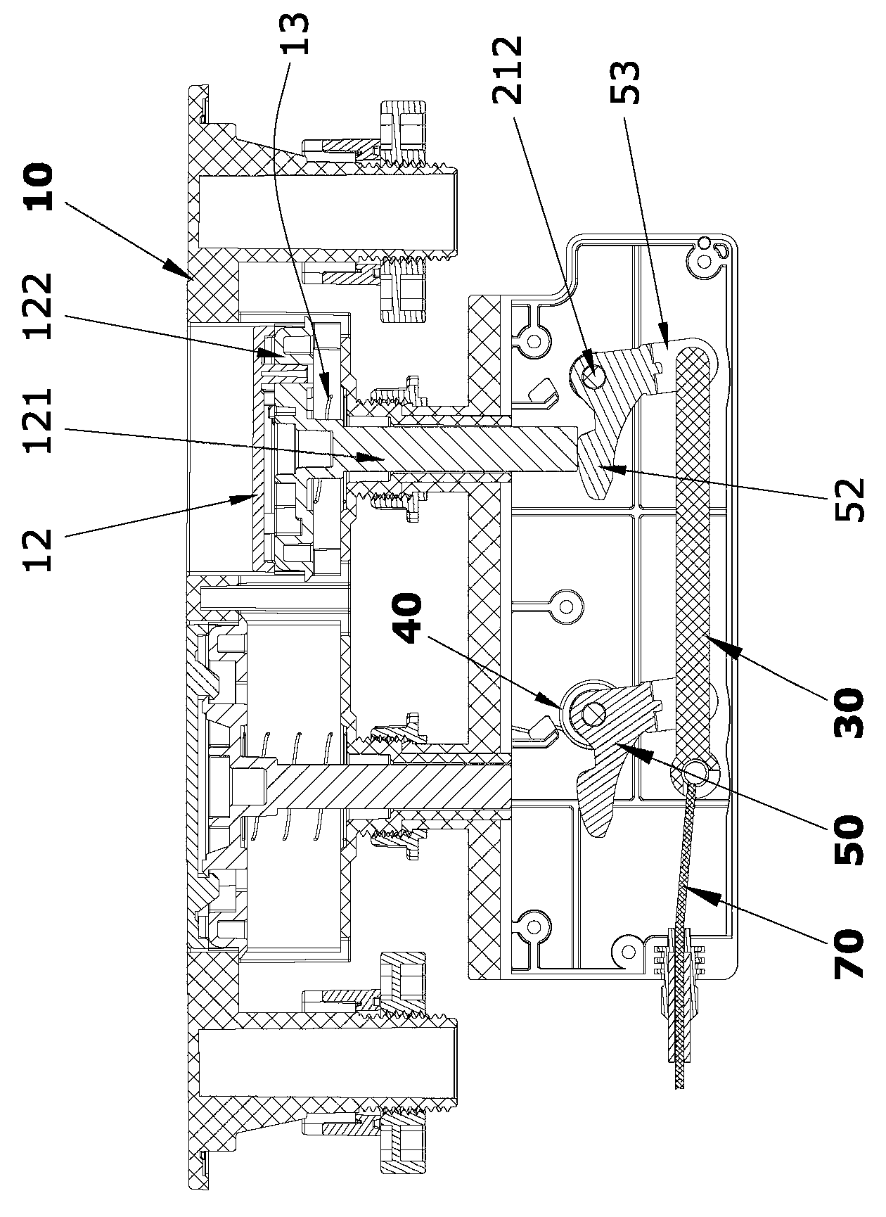 Drive-by-wire mechanism of double-gear water drainage valve