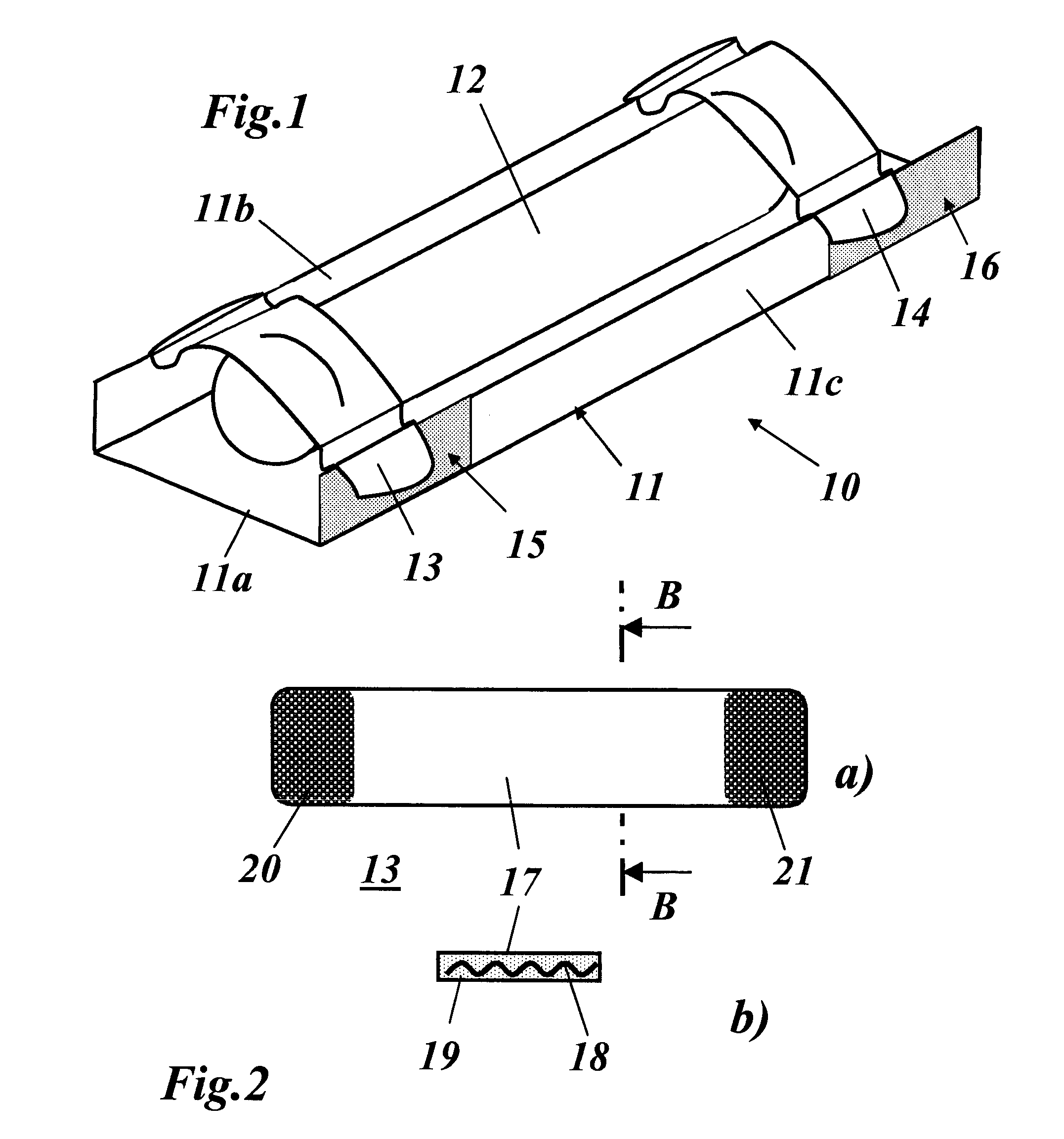 Fastening element, use of the element for immobilizing object, preferably parts of the body and device containing the element