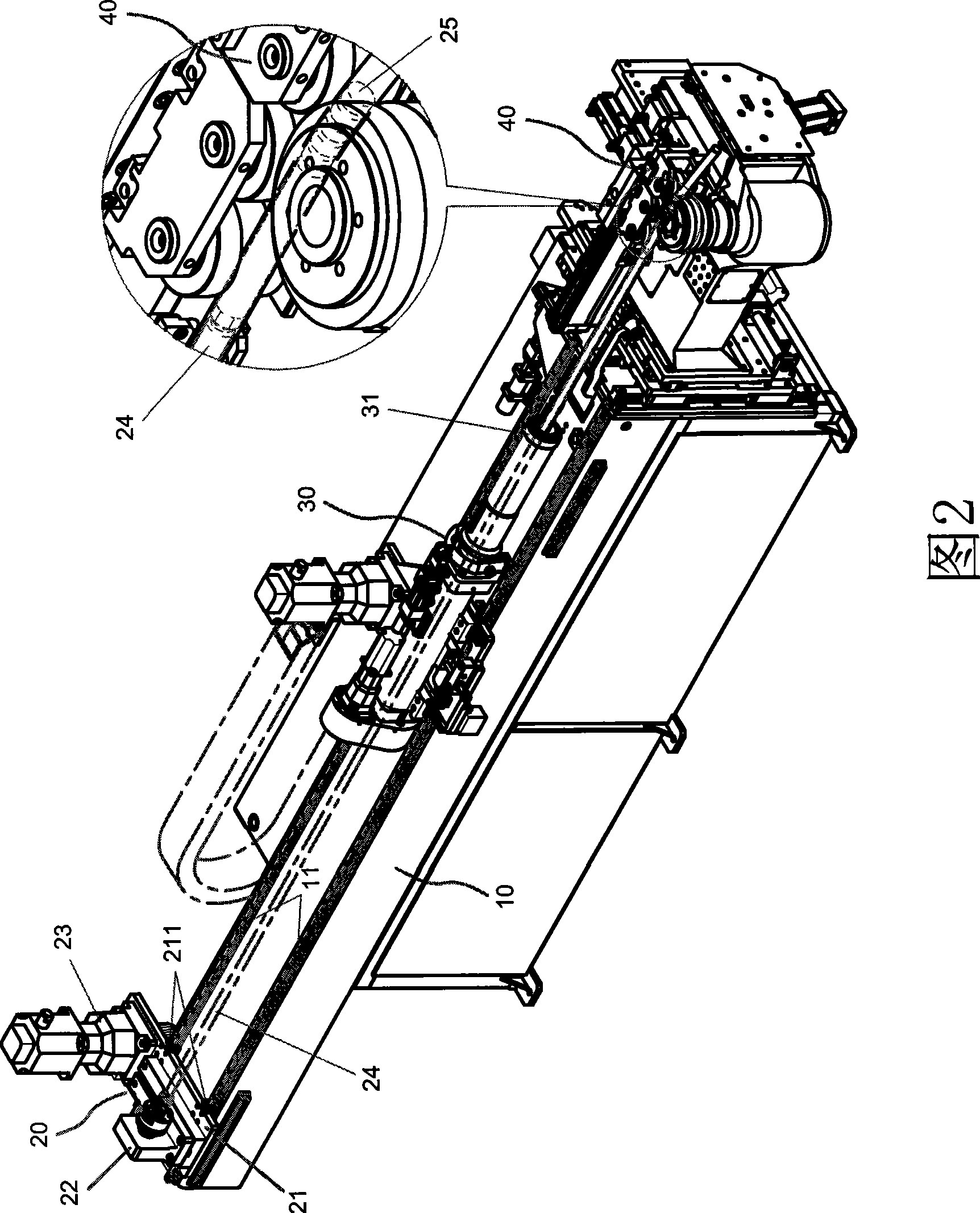 Pipe bender with mandrel driving mechanism