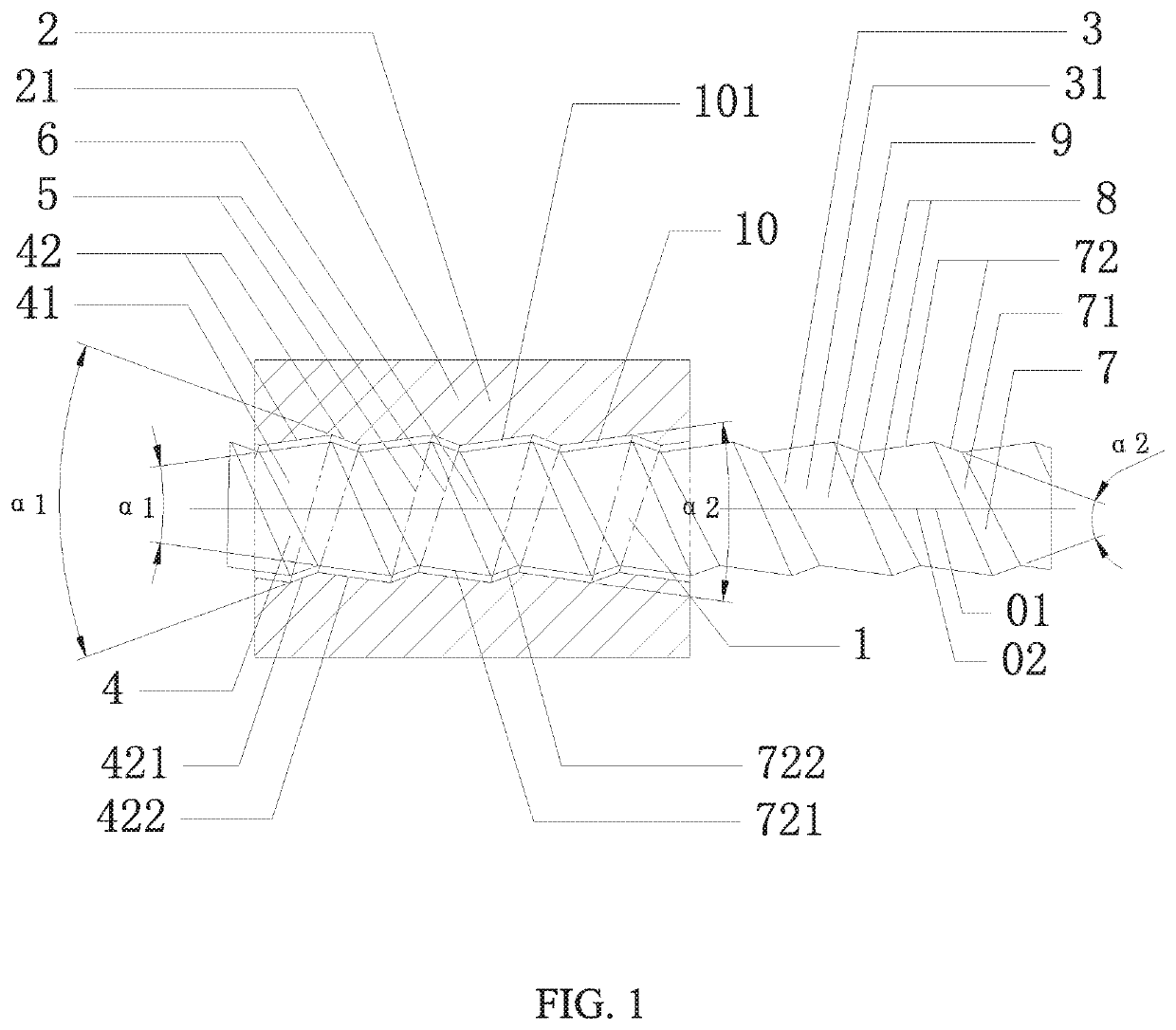 Dumbbell-like and olive-like asymmetrical bidirectional tapered thread connection pairs