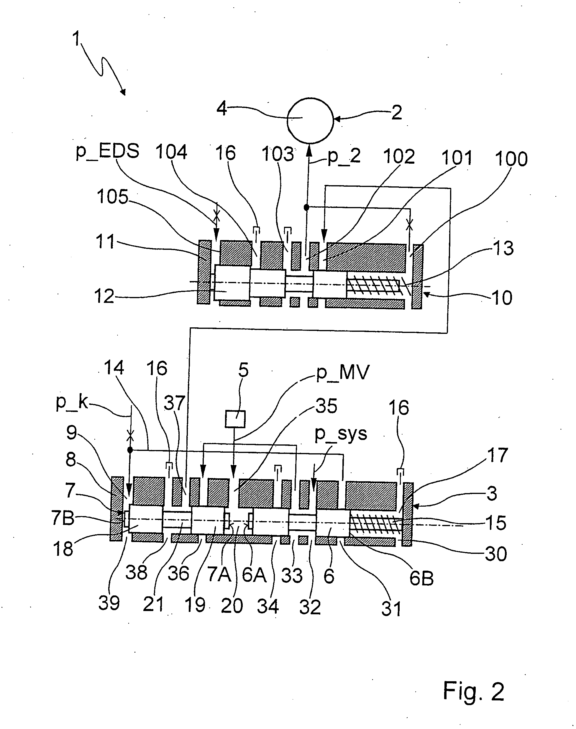 Device for the control at least of a hydraulically operable switching element of an automatic transmission
