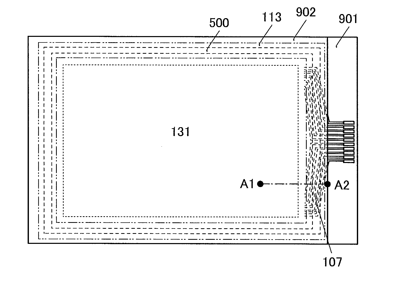 Sealing Structure and Organic Electroluminescence Device