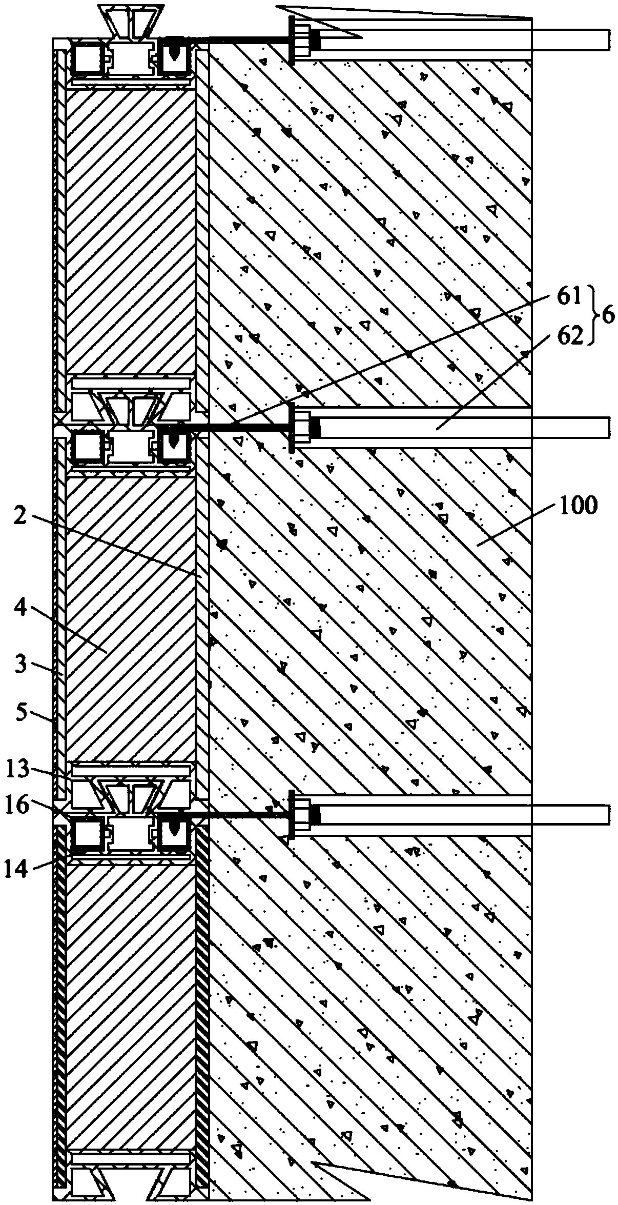 External wall panel system and external wall construction technology