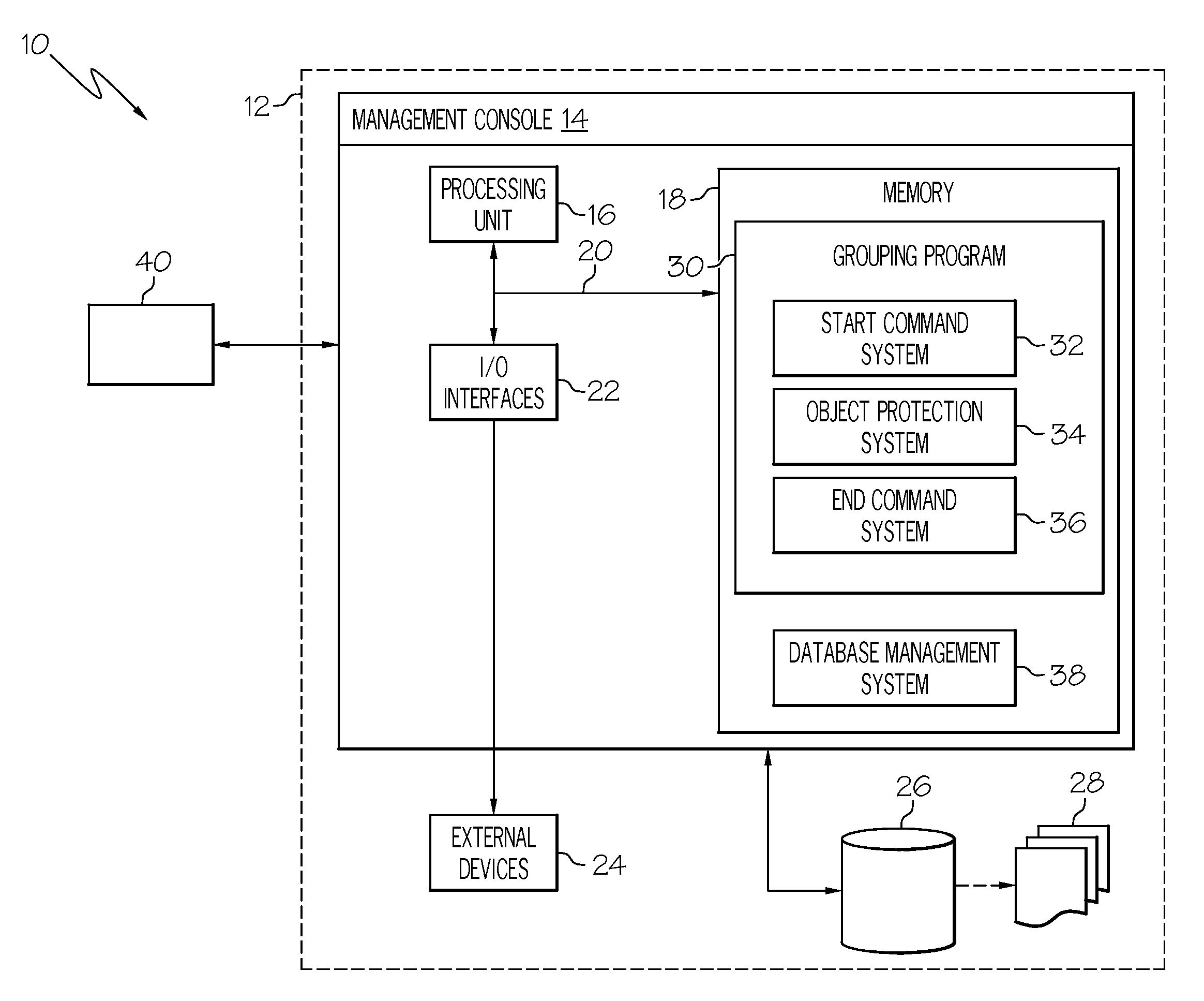 Method, system, and program product for grouping statements against database objects