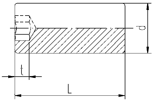 Plastic forming method of internal hexagonal hole of long and thin rod