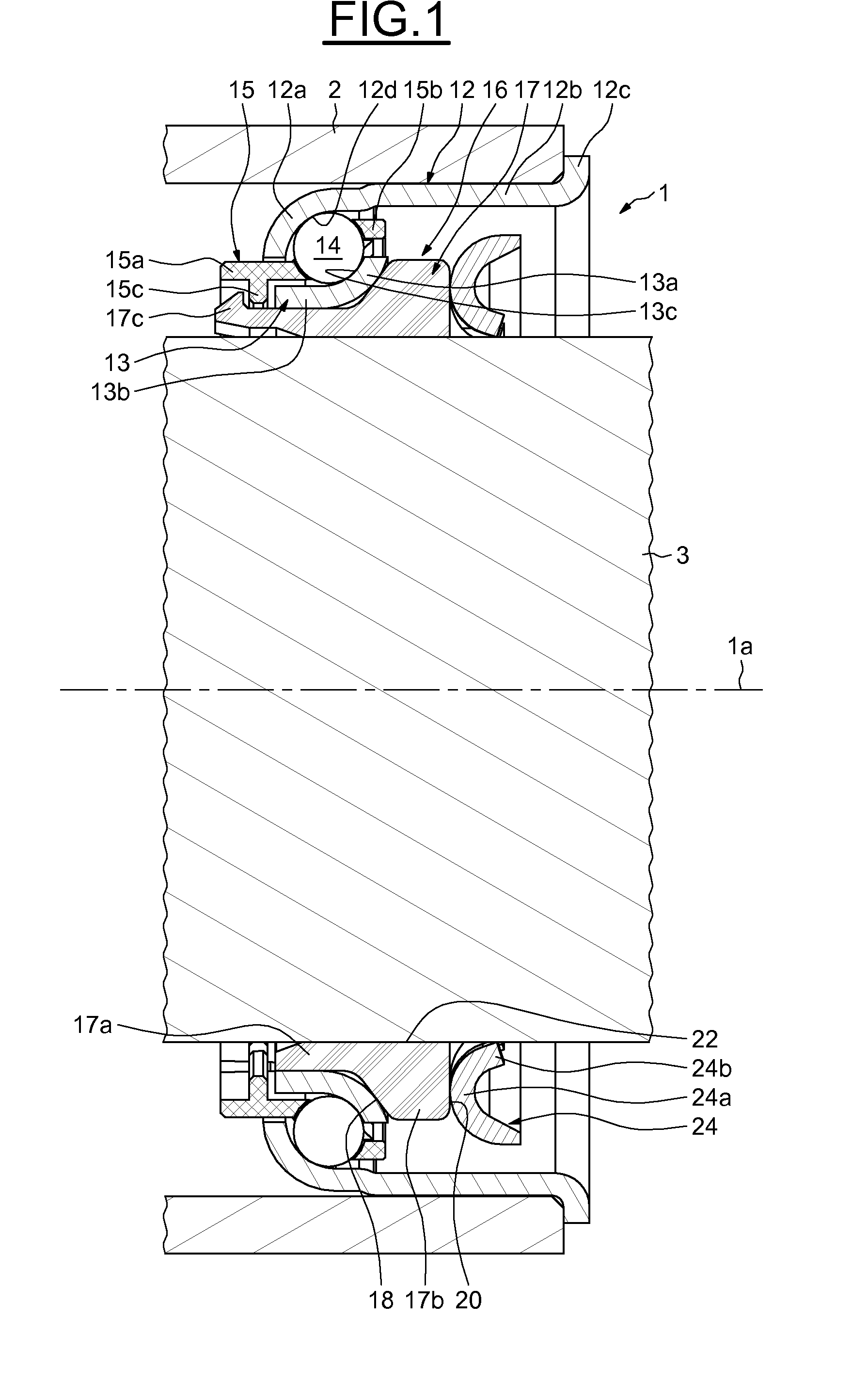Rolling bearing device, in particular for a steering column