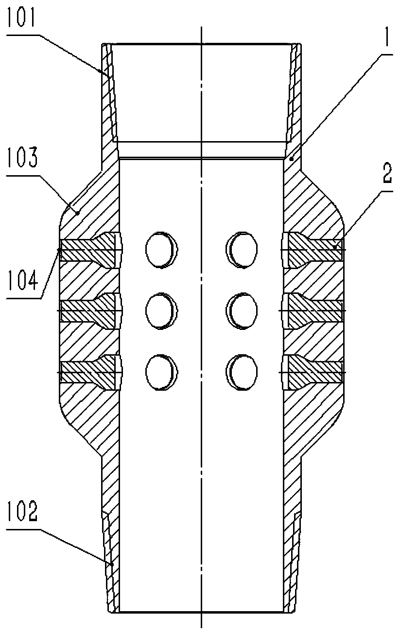Controllable dissolution opening device for first section fracturing channel and fracturing sectional operation construction process