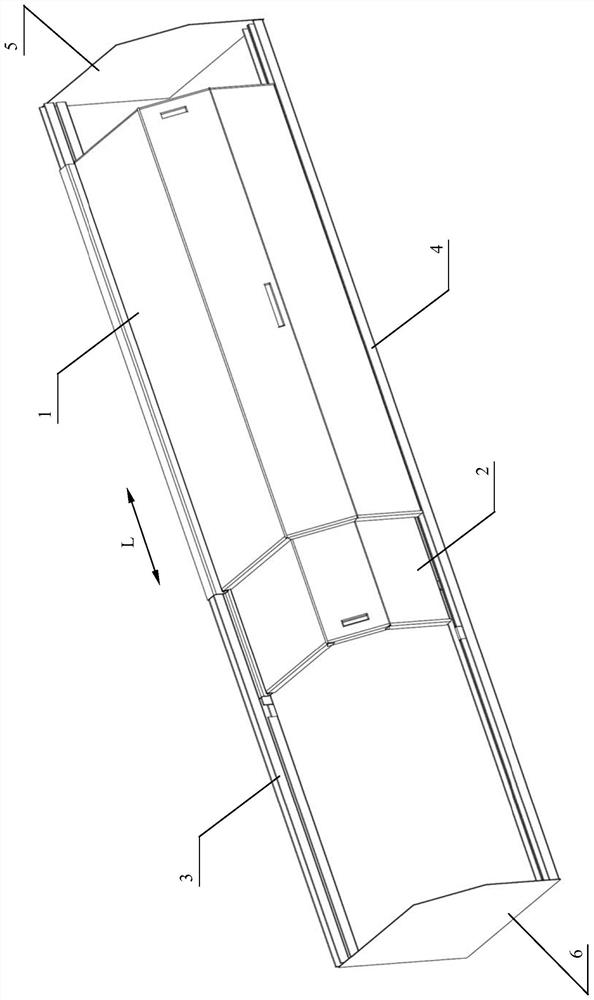 Sliding door structure, grinding device comprising sliding door structure and steel rail grinding wagon