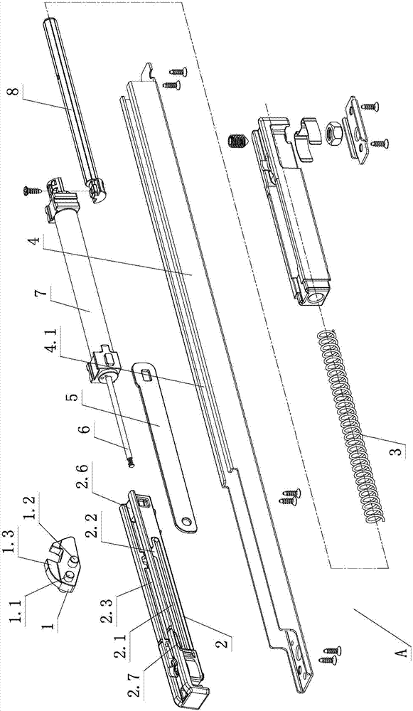 A damping mechanism for sliding doors of furniture