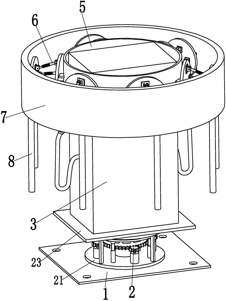 Rotary charging pile with anti-collision function