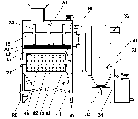 Sludge treatment device for chemical industry