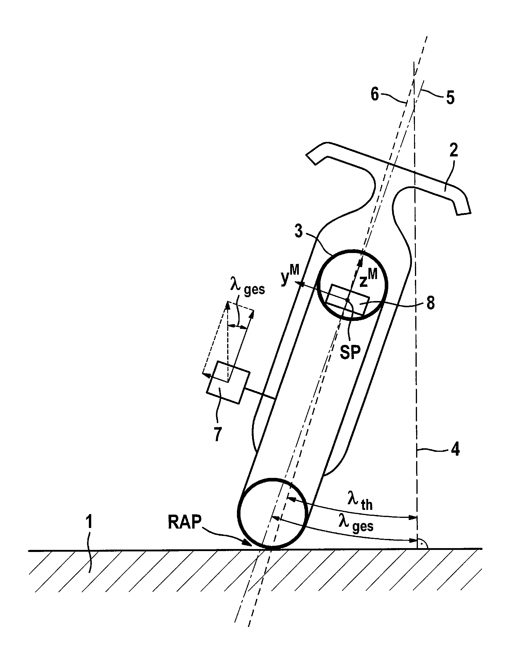 Method and Device for Determining The Roll Angle of a Motorcycle