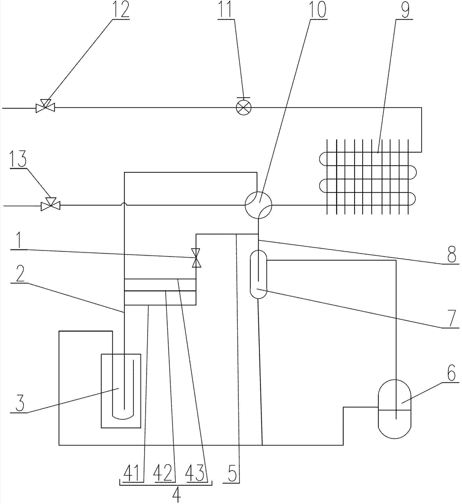 Pipeline structure for reducing opening noise of pressure unloading valve of air conditioning system