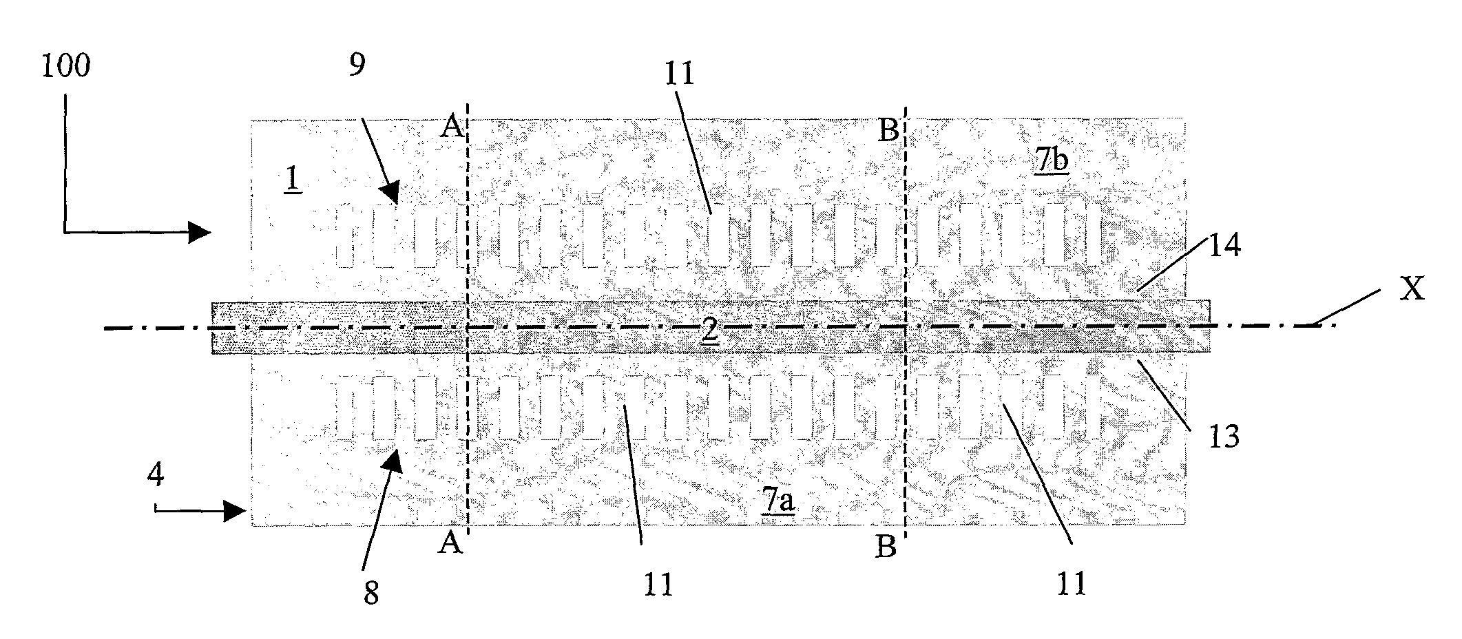Integrated wavelength selective grating-based filter