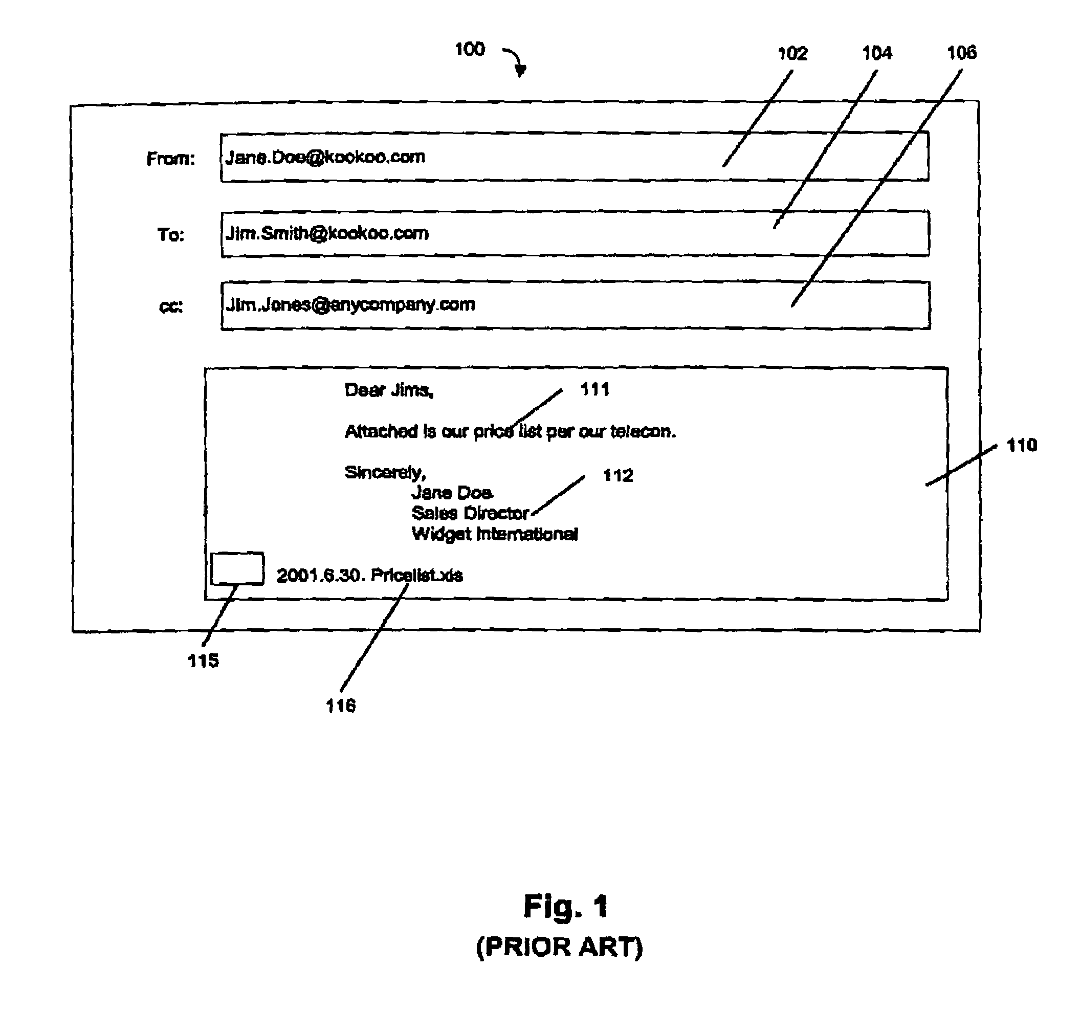 System and method of distributing a file by email