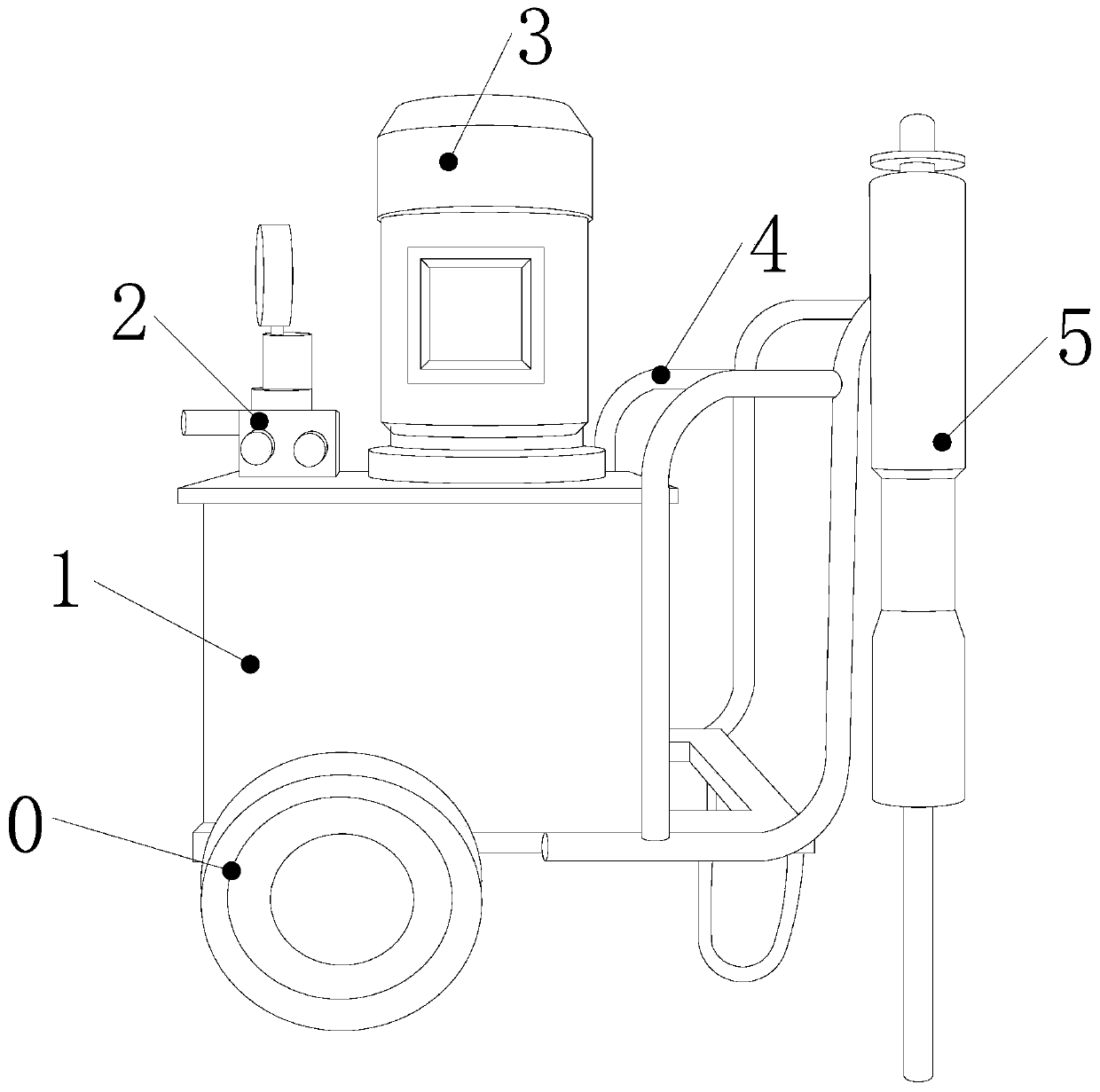 Hydraulic auxiliary splitting device for rock crushing