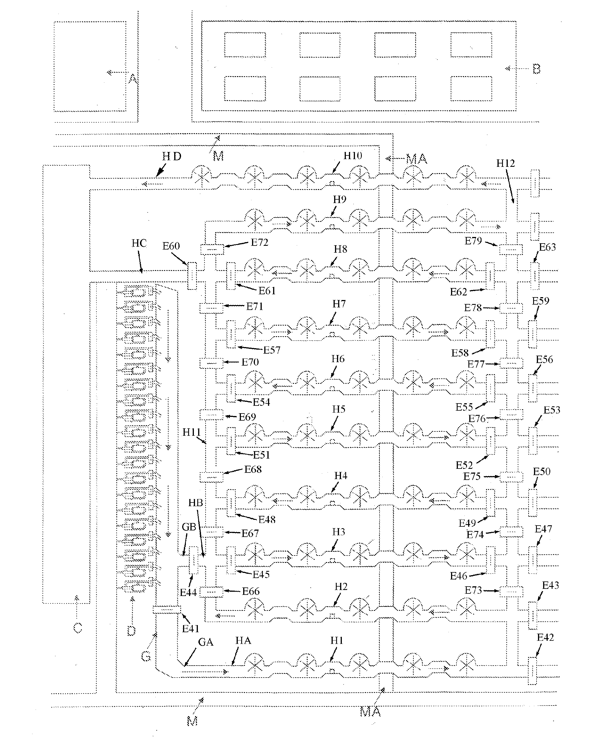 Expandable multi-set circulation hydroelectric power generation method and system
