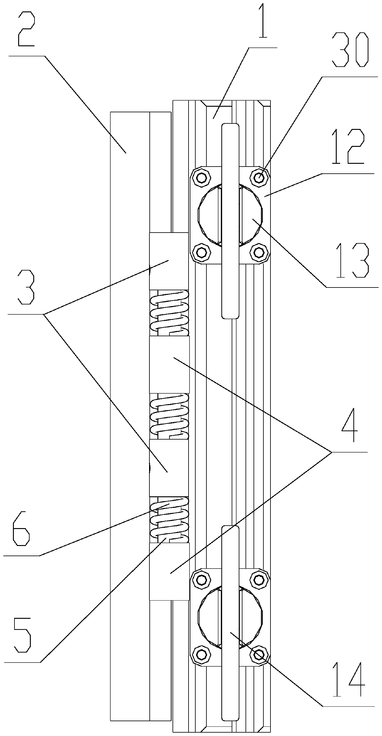 Spring damping mechanism with quick locking function