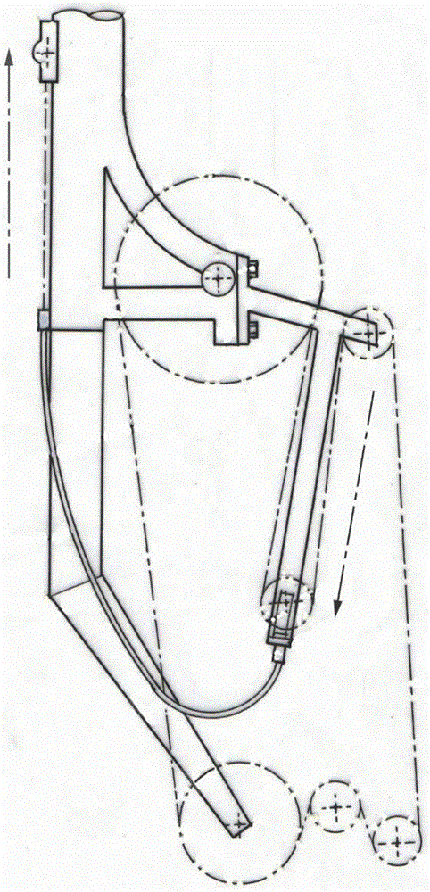 Chain storing and releasing device