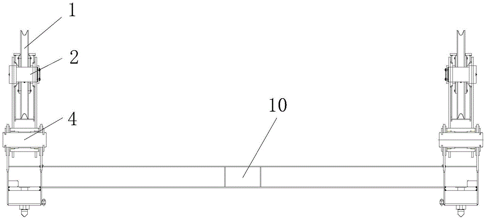 Follow-up hydraulic energy-consuming container anti-rolling device