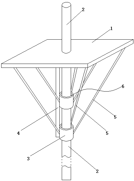 Horizontal control ring of ground source heat pump drilling rig base of textile workshop