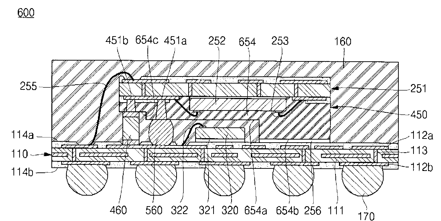 Package in package semiconductor device with film over wire