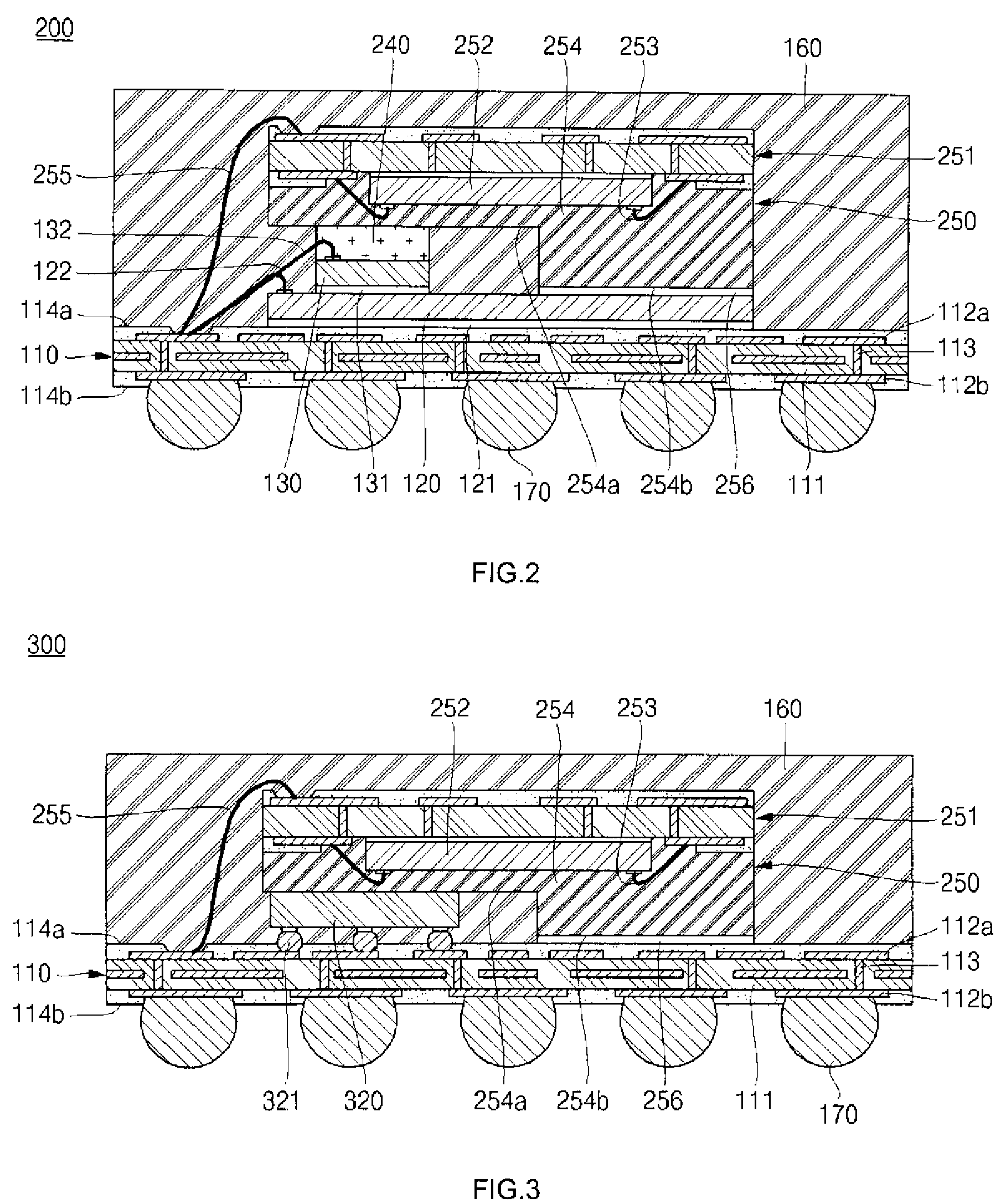 Package in package semiconductor device with film over wire