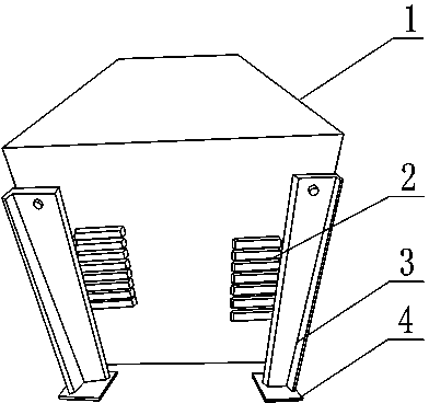 Power distribution cabinet with support plates