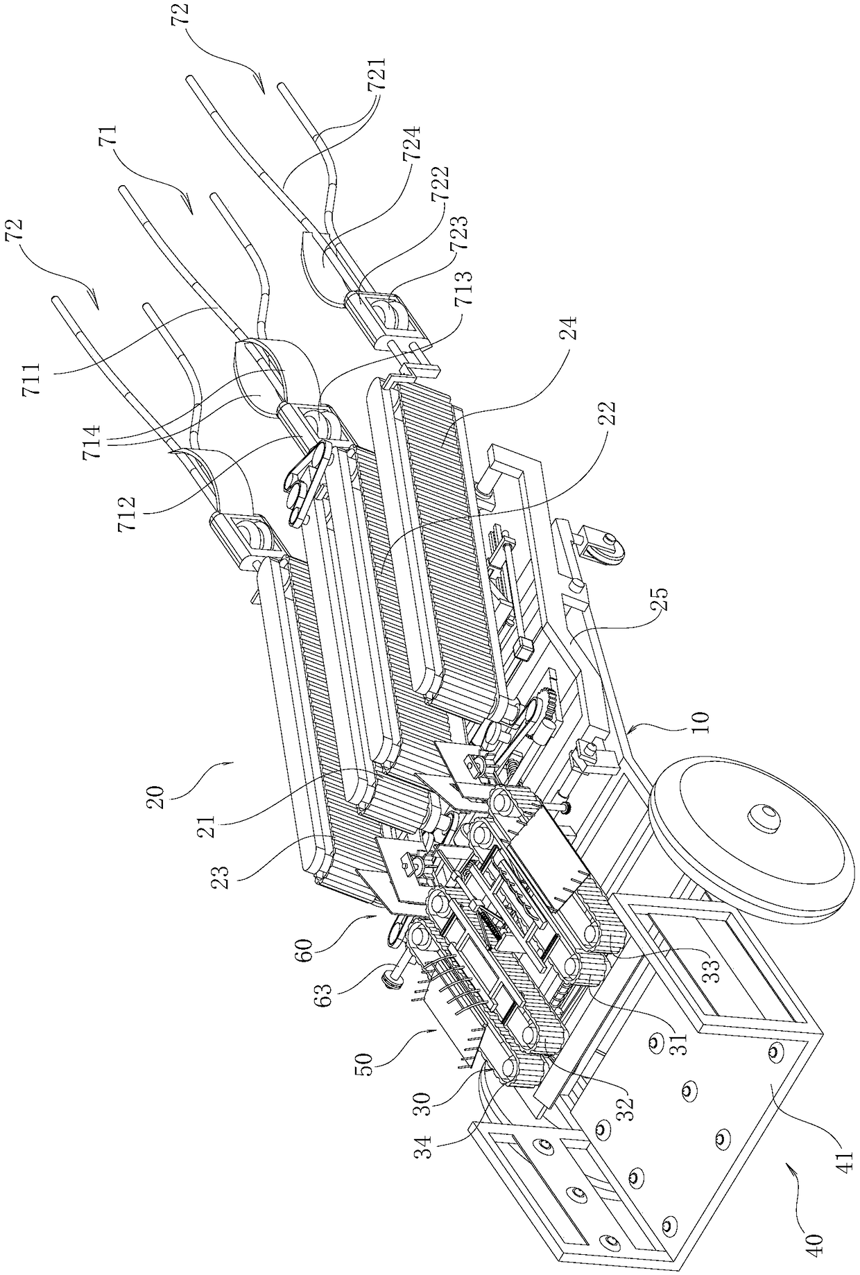 Clamping-pulling harrowing device