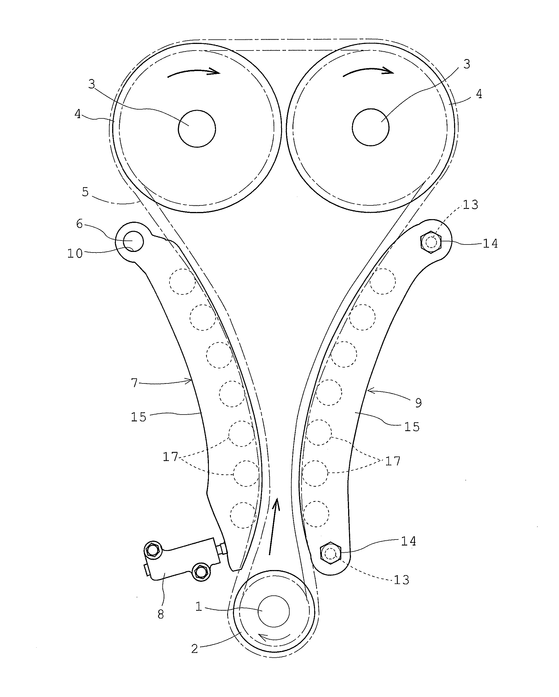 Chain guide and chain drive apparatus